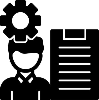 Project Manager Glyph vector