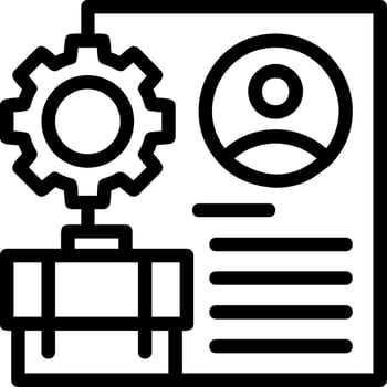 Portfolio Line Icon vector