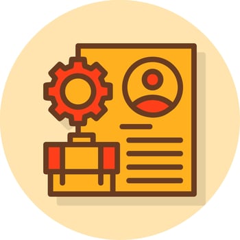 Portfolio Filled Shadow Cirlce Icon vector