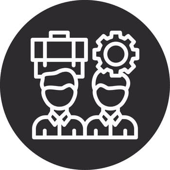 Equal Opportunity Inverted Icon vector