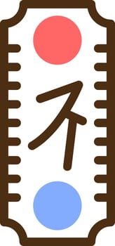 Spring Festival Couplets Color Filled Icon vector