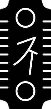 Spring Festival Couplets Glyph Icon vector