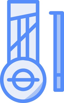 Guzheng Line Filled Blue Icon vector