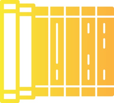 Bamboo Scroll Solid Multi Gradient Icon vector