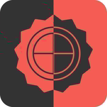 Moon Cake Red Inverse Icon vector