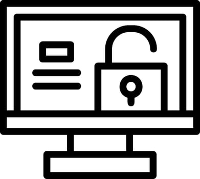 Unlock Line Icon vector