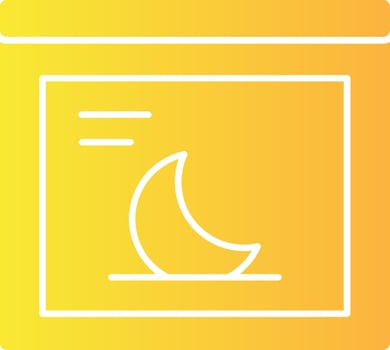 Moon Solid Multi Gradient Icon vector
