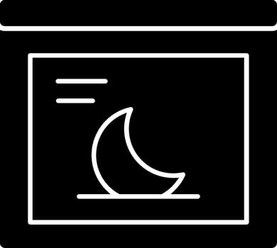 Moon Glyph Icon vector