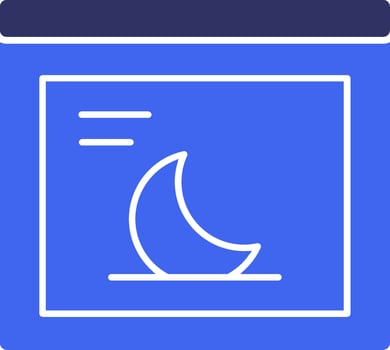 Moon Solid Two Color Icon vector