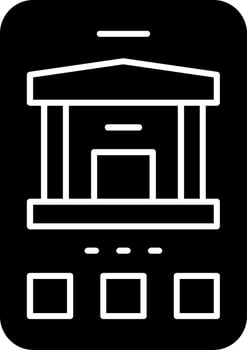 Bank Glyph Icon vector