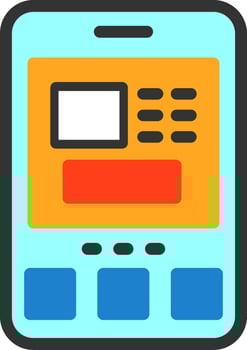 ATM Flat Icon vector