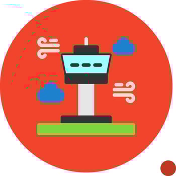 Tower Flat Shadow Icon vector