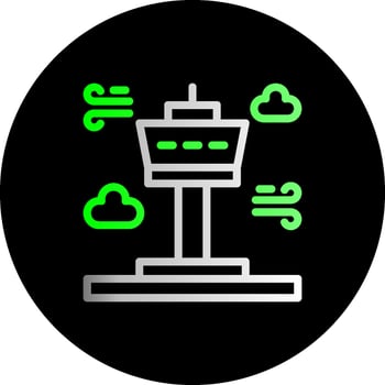 Tower Dual Gradient Circle Icon vector