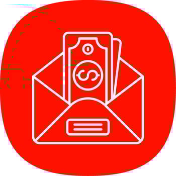 Envelope Line Curve Icon vector