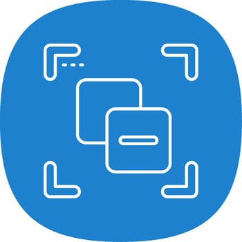 Substract Line Curve Icon vector
