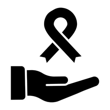 A unique design icon of cancer awareness ribbon vector