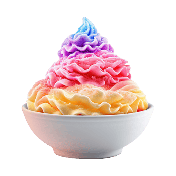 AI generated Shaved ice cream isolated on transparent background png