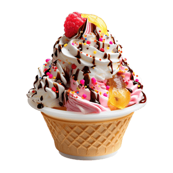 AI generated Shaved ice cream isolated on transparent background png