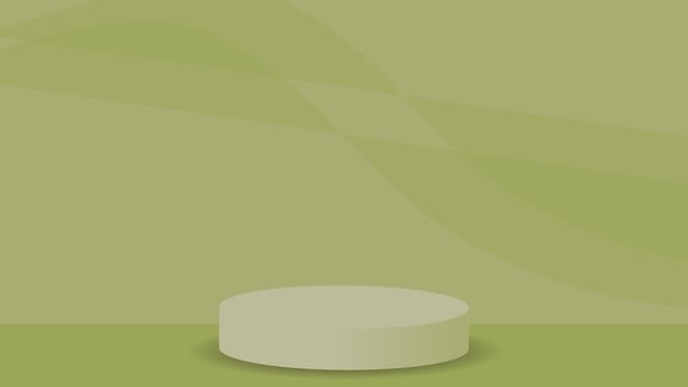 Dark green podium stage background, minimal style. Vector minimalism
