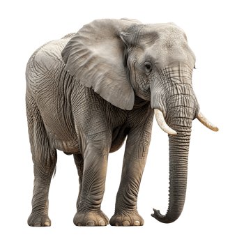 AI generated Elephant isolated on transparent background png