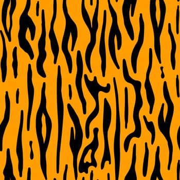 Animal Skin, Tiger Stripes Seamless Pattern vector illustration
