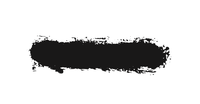 black staine brush, grunge banner, hand drawn splash. Grunge badge brush, hand drawn black png