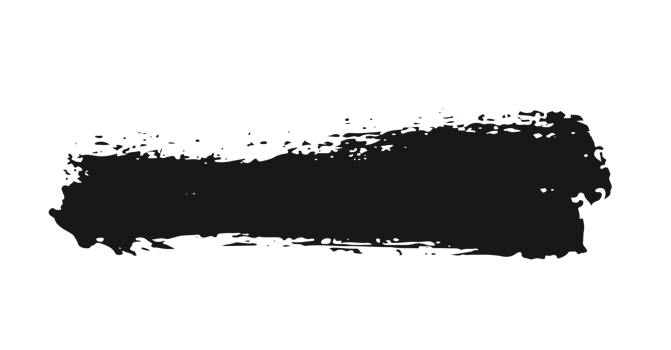 black staine brush, grunge banner, hand drawn splash. Grunge badge brush, hand drawn black png