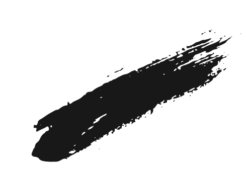 black staine brush, grunge banner, hand drawn splash. Grunge badge brush, hand drawn black png