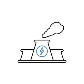 coal power plant concept line icon. Simple element illustration. coal power plant concept outline symbol design. vector