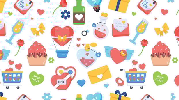 Trendy Love Pattern vector