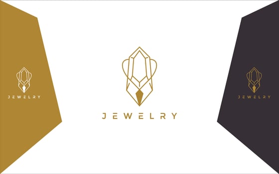 Jewelry emerald luxury logo vector