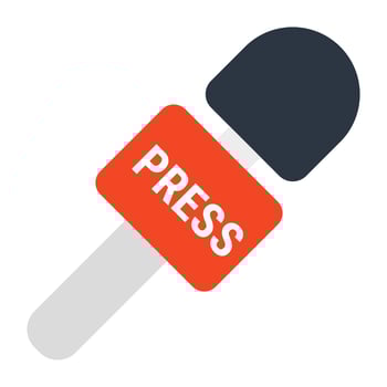 An icon design of journalist mic vector