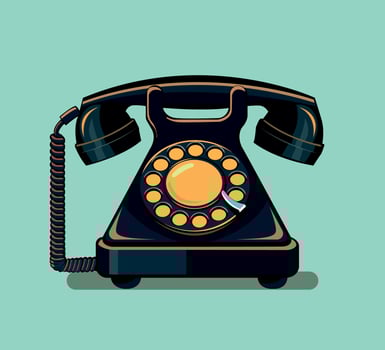 retro telephone vector illustration