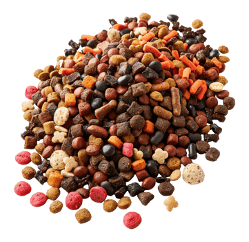 AI generated Assorted colorful dog treats for training and reward on transparent background - stock png. png