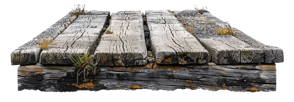 AI generated Wooden pier on transparent background - stock png. png
