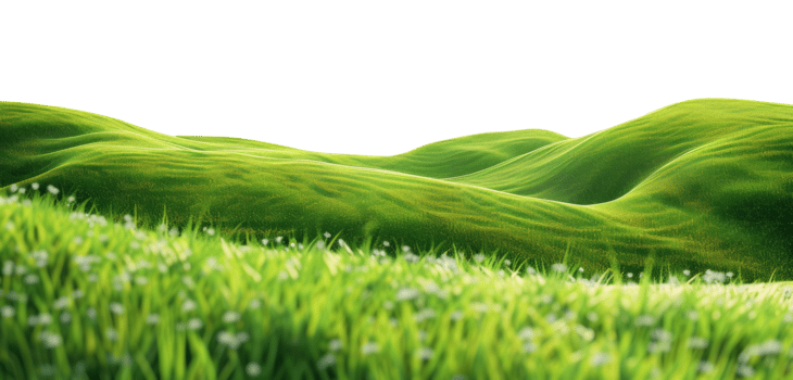AI generated Serene green hills on transparent background - stock png. png