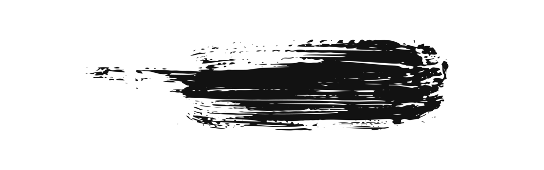 black staine brush, grunge banner, hand drawn splash. Grunge badge brush, hand drawn black png