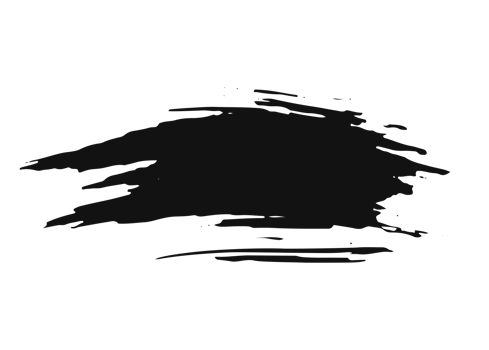 black staine brush, grunge banner, hand drawn splash. Grunge badge brush, hand drawn black png