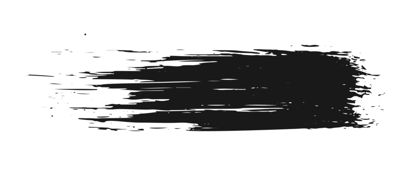 black staine brush, grunge banner, hand drawn splash. Grunge badge brush, hand drawn black png
