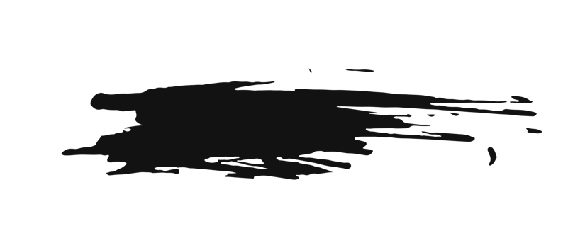 black staine brush, grunge banner, hand drawn splash. Grunge badge brush, hand drawn black png