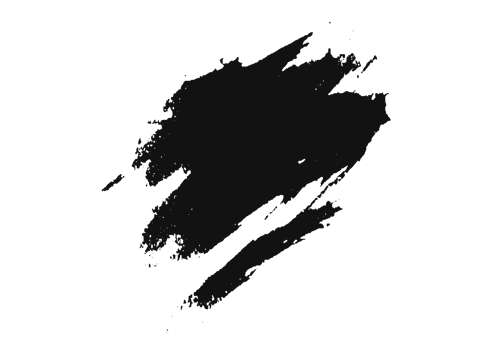 black staine brush, grunge banner, hand drawn splash. Grunge badge brush, hand drawn black png