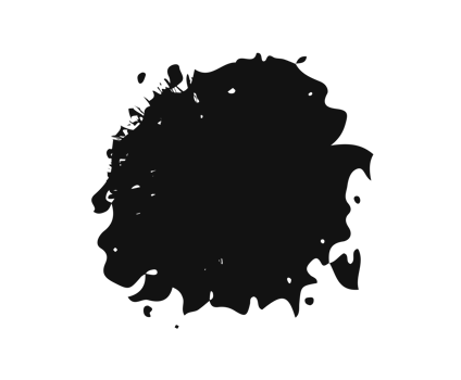 black staine brush, grunge banner, hand drawn splash. Grunge badge brush, hand drawn black png