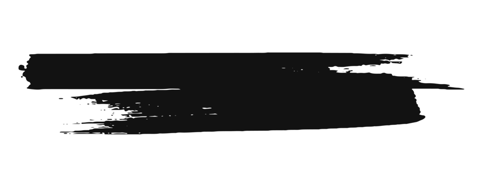 black staine brush, grunge banner, hand drawn splash. Grunge badge brush, hand drawn black png