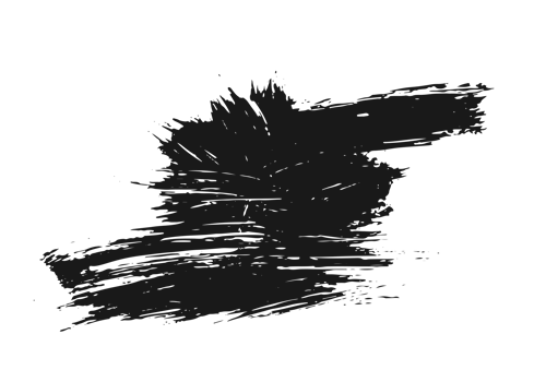 black staine brush, grunge banner, hand drawn splash. Grunge badge brush, hand drawn black png
