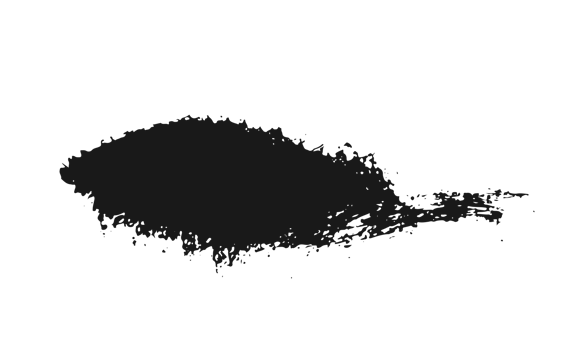 black staine brush, grunge banner, hand drawn splash. Grunge badge brush, hand drawn black png