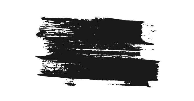 black staine brush, grunge banner, hand drawn splash. Grunge badge brush, hand drawn black png