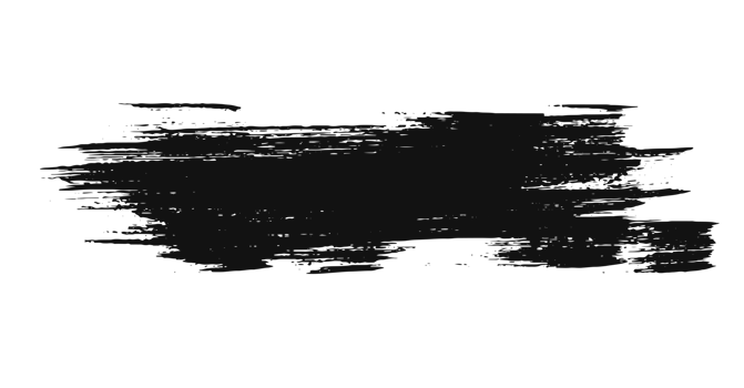 black staine brush, grunge banner, hand drawn splash. Grunge badge brush, hand drawn black png