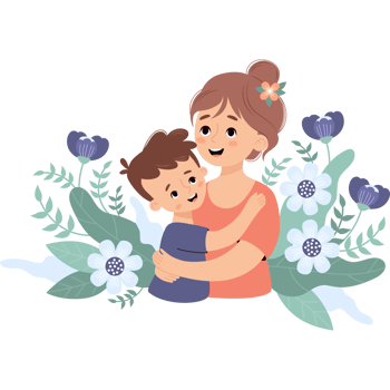 Happy family mother and son png