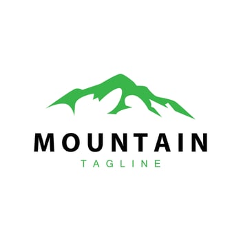Mountain Logo Simple Illustration Silhouette Template Vector Design