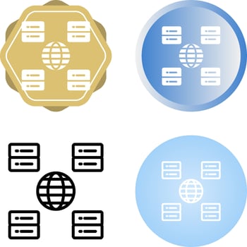 Content Delivery Network Vector Icon